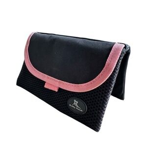 Running Buddy Pouch Magnetic Beltless Running Pouch Black Pink Trim Fanny Pack